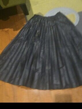 Babaton Black A-Line Pleated Skirt